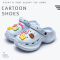 Spongebob squarepants platform clogs - women's 2025 new summer collection - outdoor, non-slip, beach sandals, height-increasing slides