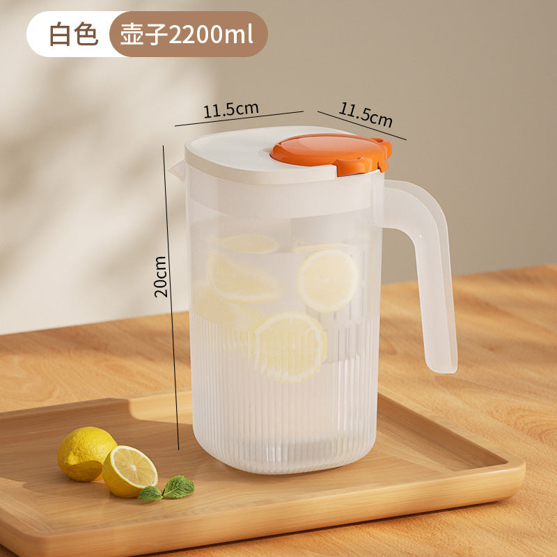 Refrigerator cold water bottle for homelarge capacity cold water cup high temperature resistant plastic beverage bucket cold brew kettle fruit tea cold water bottle
