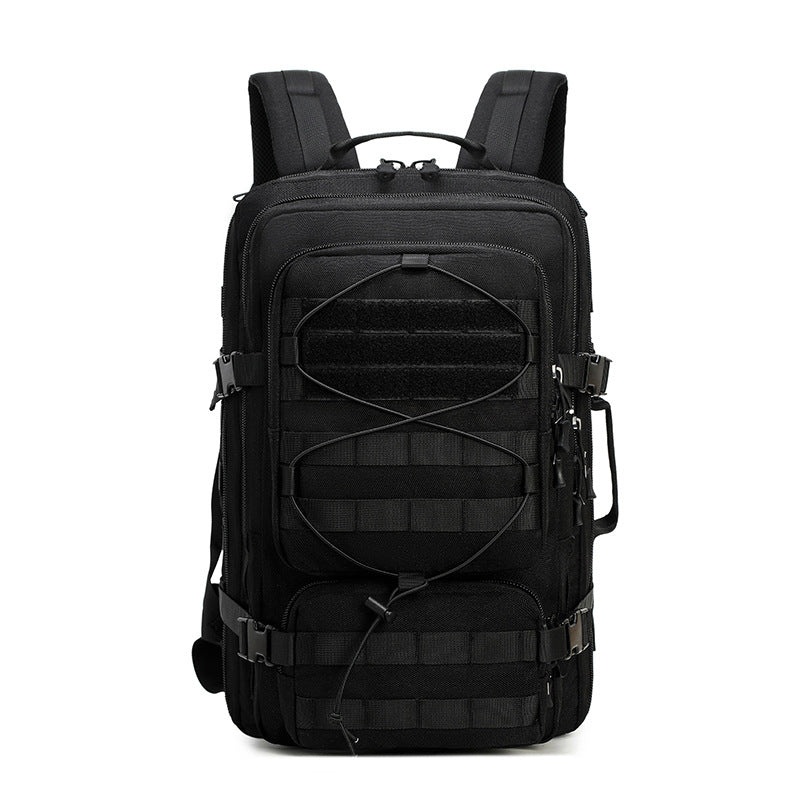 Outdoor sports backpack Large capacity bottom strap storage Mountaineering bag Camping bag Men's anti-splashing fishing backpack