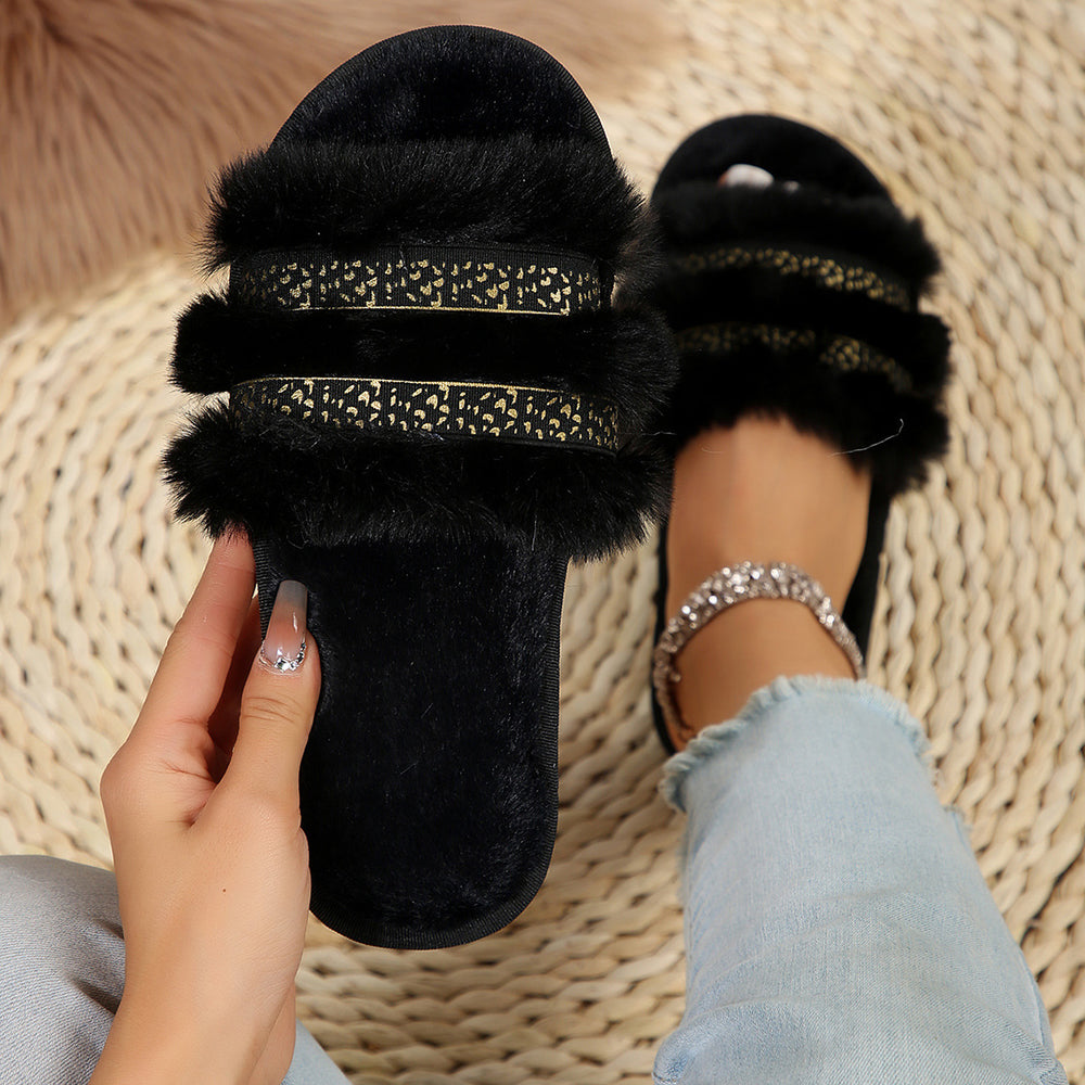 Winternew arrival indoor and outdoor open fur slippers for women easiest for match webbing k-stylestuffed home indoor one-line cotton women