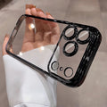Suitable for apple 17promax mobile phone case pc electroplated glass lens film iphone16 all-inclusive anti-fall protective case