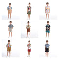 children's clothing boys' shirts spring and summer beach style floral shirt short-sleeved suit vacation summer floral shirt boys