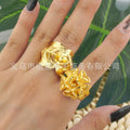 middle eastern women's luxury wedding bracelet and ring set - floral wedding bridal gift jewelry set