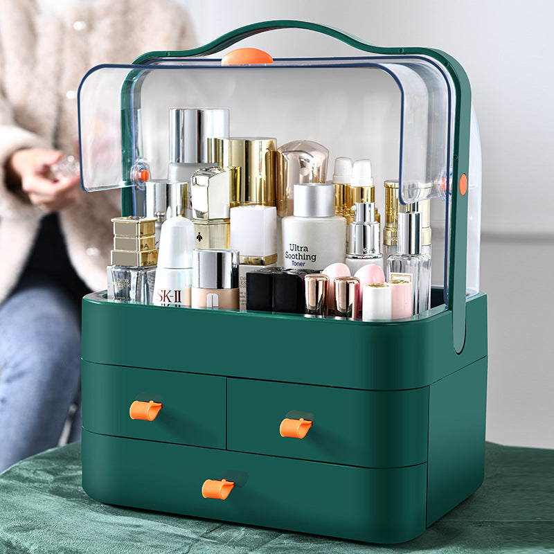 Cosmetics storage box, desktop dresser, drawer type, large-capacity dust-proof skin care products, lipstick, multi-layer finishing and storage