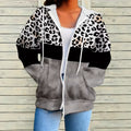 hot-selling plus-size women's zip-up hoodie, new casual long-sleeve hooded sweatshirt jacket, dropshipping available