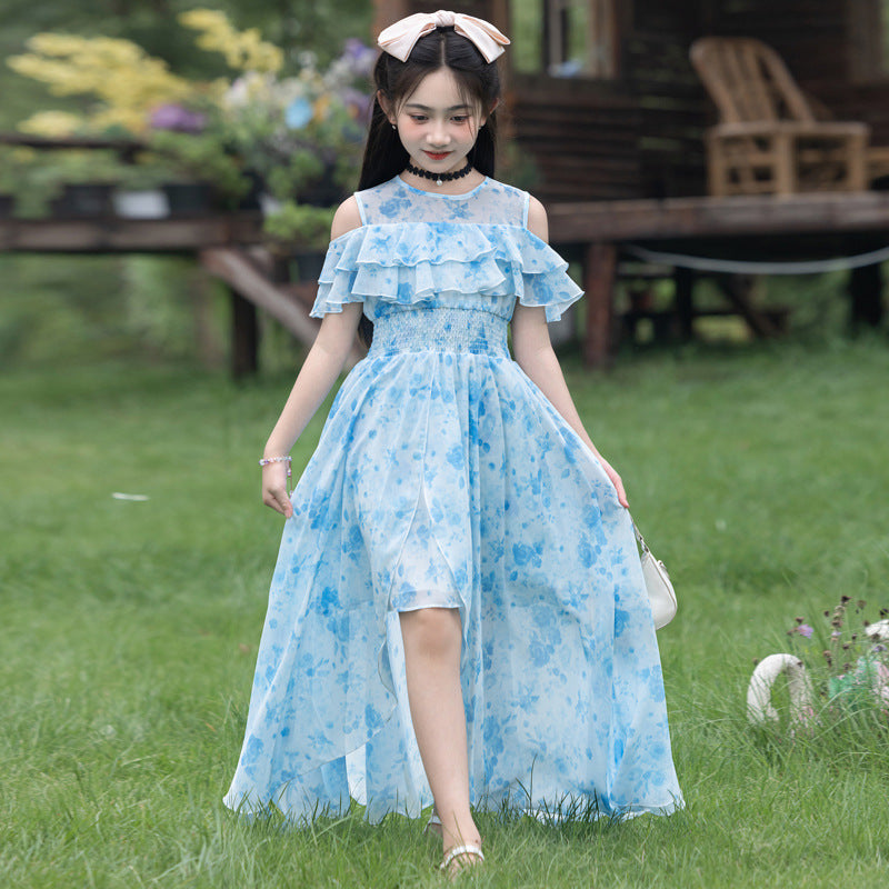 Girls' summer dress new arrivals: stylish princess dresses for girls, floral chiffon beach dresses for toddlers and big kids