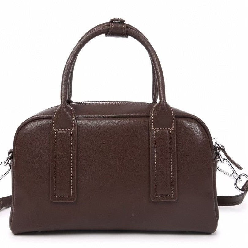 Genuine leather women's handbag 2024 autumn/winter new retro tote bag large capacity shoulder bag fashion commuter crossbody bag