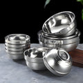 304 stainless steel double-walled insulated bowl - perfect for home, kindergarten, and kids' mealtime. soup bowl available with custom logo