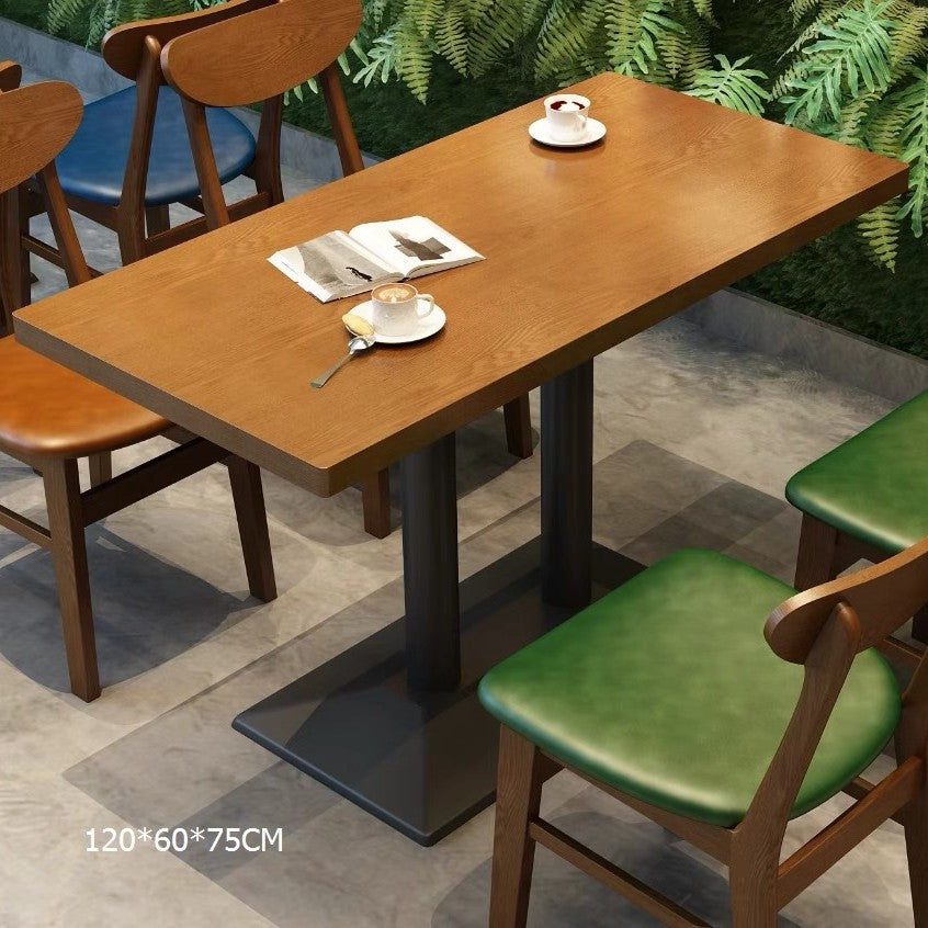 Customized coffee Chinese and Western restaurant booth sofa Japanese and Korean restaurant Thai hot pot restaurant solid wood table and chair combination