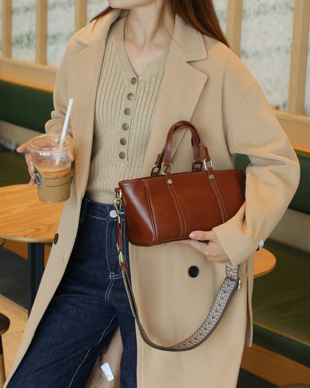 Retro first-layer cowhide women's bag 2025 new genuine leather vegetable tanned leather satchel crossbody bag rubbed color soft leather live broadcast model