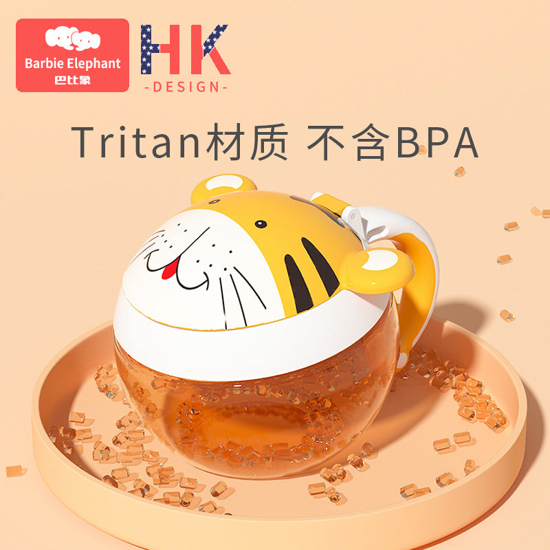 new arrival cartoon plastic snack jar outdoor tritan sealed kids snack bowl baby snack feeding