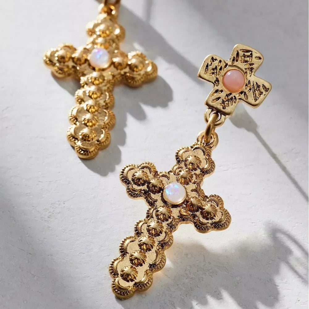 European and american cross-border ring retro punk cross earrings jewelry stylishtrendyniche styleins style earrings earrings
