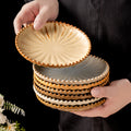 Retro kiln-turned-bead dinner plate, high-looking afternoon tea sweetheart plate, fruit plate, coffee cup and saucer, for home small plate