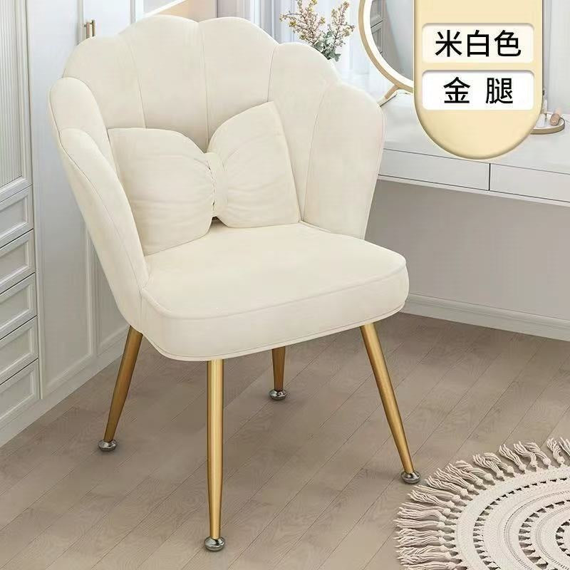 Accessible luxury chair makeup stool popular makeup chair for home lazy bedroom storage back chair dressing stool manicure chair