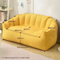 Lemon yellow [extra large double seat premium snowflake velvet]