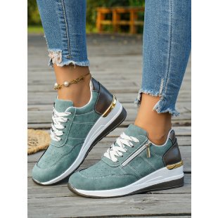 autumn new arrival: plus-size wedge heel casual sneakers, sizes 37-44. wholesale available. dropshipping to  and