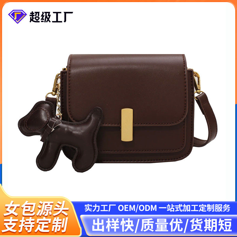 Cross-border customized small bag women's 2025 new versatile fashion messenger bag texture fashionable commuter shoulder small square bag