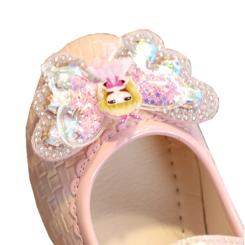 Girls' princess shoes - new spring  collection: kids' leather shoes, baby girl crystal shoes, spring/autumn single shoes