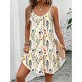 Real shot, in-stock, european and american style, cross-border e-commerce,  printed camisole dress