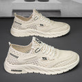 Men's winter 2025 new collection: breathable, hollow-out casual mesh shoes - versatile, soft sole, durable, running, mesh athletic trendy sneakers