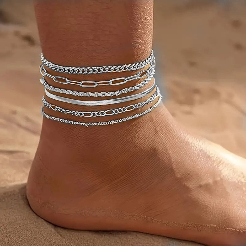 20245 anklet zircon devil's eye anklet heart butterfly ankle joint devil's eye anklet