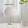 Luxury crackle glaze ceramic feather table lamp - elegant bedside decor for women's bedroom, warm and romantic ambiance lighting