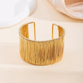 Wide alloy bracelet wholesale european and american cross-border jewelry fashion brushed stylish bracelet irregular opening bracelet for women