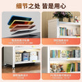 Steel dustproof bookcase with doors, integrated children's bookshelf, wall-mounted floor-standing storage rack, living room storage cabinet, organizer
