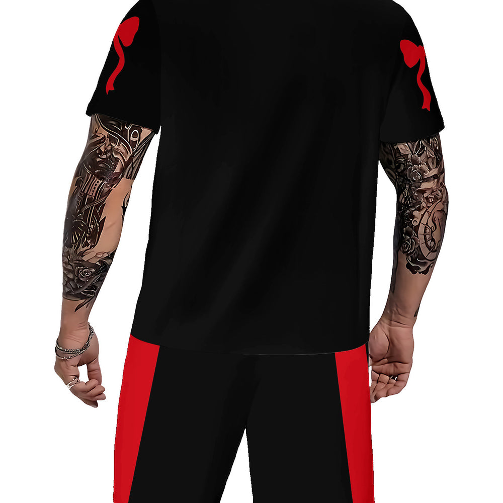 Men's casual tracksuit set, featuring a "32" number print, a popular cross-border european and american style