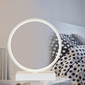 Creative modern minimalist black and white round table lamp - bedroom bedside lamp, living room, study, remote control desk lamp