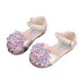 Vancahao niche design girls' rhinestone princess shoes,  spring/autumn new collection, kids' fashion pearl-embellished closed-toe sandals