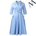 D3341  new arrival cross-border e-commerce women's independent website suit collar high-waisted elegant plus size african dress