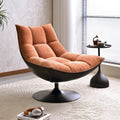 Accessible luxury style lazy sofa chair single rotate casual chair living room bedroom fabric designer chair reception negotiation chair
