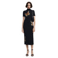 Amazon  summer new arrival: fashionable retro knitted dress - women's slimming and figure-flattering dress