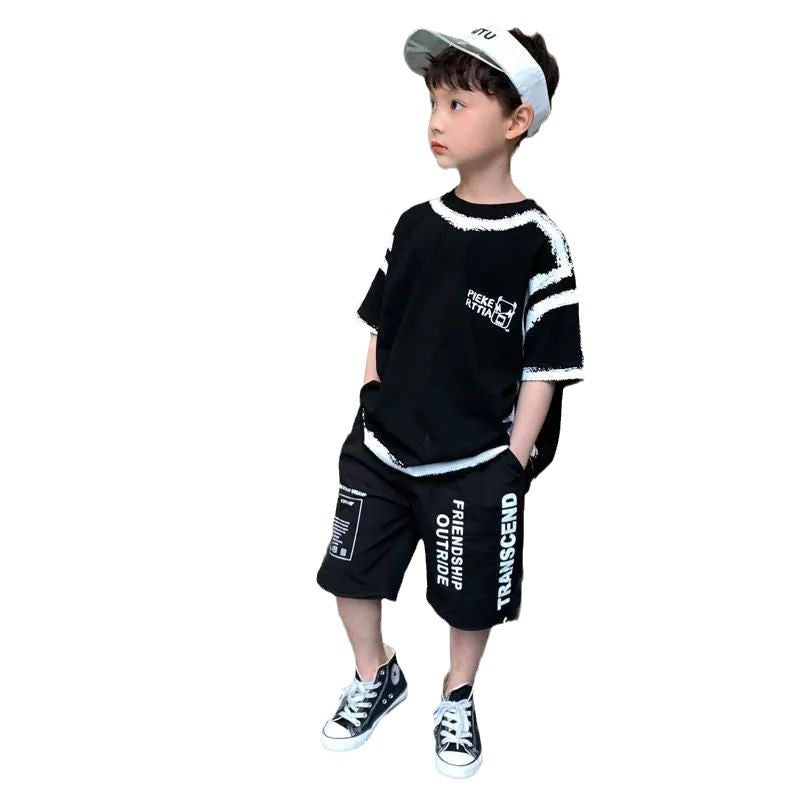 Boys' short-sleeve t-shirt - summer  new collection - kids' summer apparel - trendy street style - boys' t-shirt
