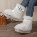 Plus size women's winter snow boots - new  collection: fleece-lined, extra thick, warm cotton shoes with non-slip soles
