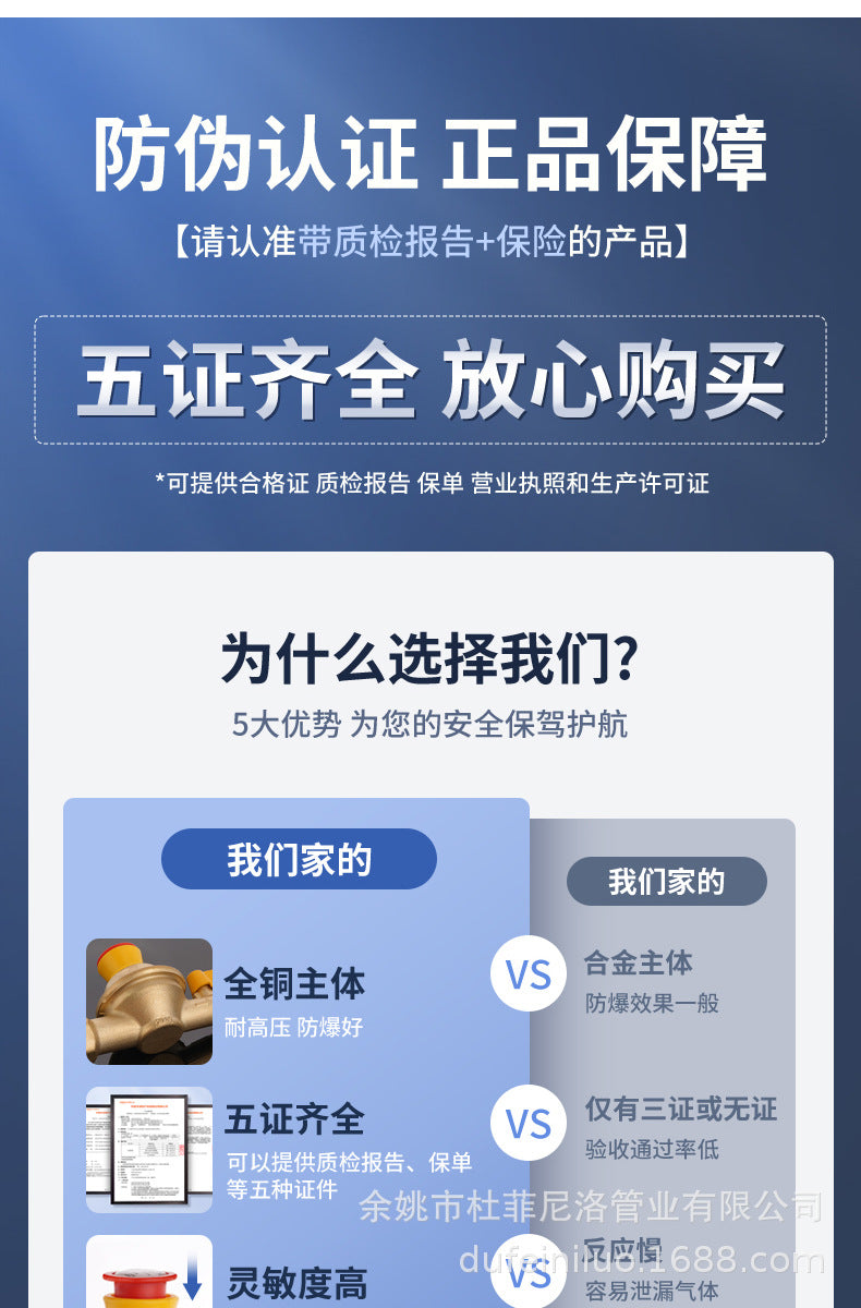 One piece is sent on behalf of the household national standard liquefied gas explosion-proof gas pressure reducing valve, and the gas tank safety valve is automatically sent on behalf of one piece.