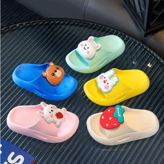 2024new arrival children's shoes summer boys and girls stepping on shit feeling kids slippers summercute rabbit baby outwear space