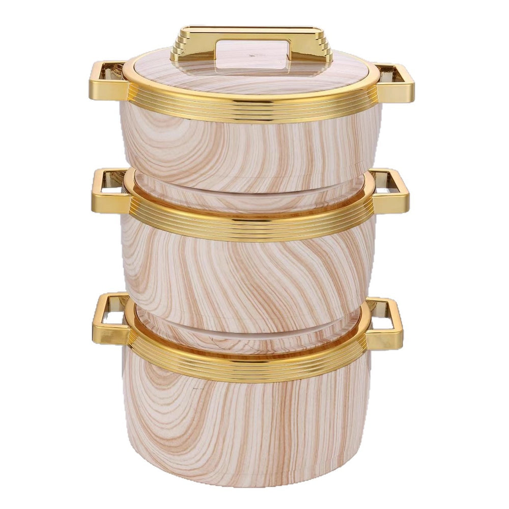 Export cross-border 3pcs double handle high-end light luxury thermal insulation box hot-selling food warmer container