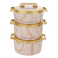Export cross-border 3pcs double handle high-end light luxury thermal insulation box hot-selling food warmer container