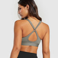 Naked cut out design beautiful back fitness tops running high intensity yoga bra vest halter sports intimates women