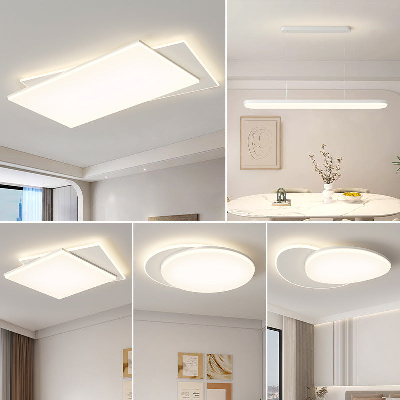 2025 new living room ceiling light modern simple cream style room bedroom dining room lighting whole house package combination