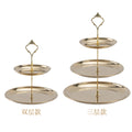 Display stand, light luxury fruit plate, dry snacks, cake, cross-border snacks, table setting, wedding stainless steel tray, three-layer display