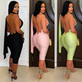 C7719 cross-border   fashion women's sexy casual solid color open-back jumpsuit