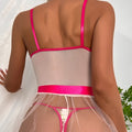 Factory direct wholesale european and american fashion sexy lingerie set - floral spring thong with embroidered mesh skirt (zt243)