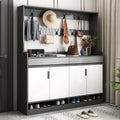 Shoe cabinet door for home storage cabinet entrance counter cabinet entrance large capacity storage cabinet shoe rack with high clothes hanger