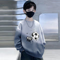 Boys'  spring/autumn new collection: stylish and sporty sweatshirt for students - trendy, relaxed fit tee for older boys