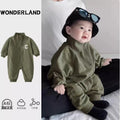 Baby rompers autumn and winter korean style baby clothes stylish fleece-lined super cute baby boy outerwear infant and toddler sweatshirt outing clothes