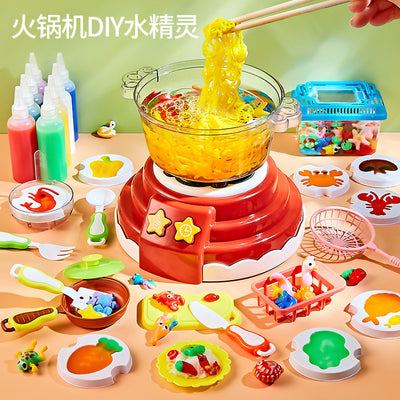 Magic water elf water baby hot pot machine - non-toxic, handmade diy kitchen toy for girls - educational & fun!
