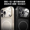 Suitable for iphone 17 corning glass frosted mobile phone case, apple 11~16 seconds to turn into 17 magnetic electroplated mobile phone case
